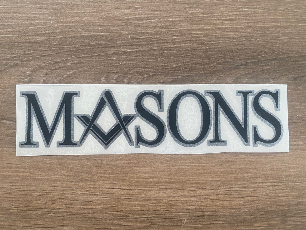 Black/ Silver MASON Sticker