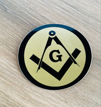 Load image into Gallery viewer, Masonic Square &amp; Compass 2 Colors Auto Emblem Sticker
