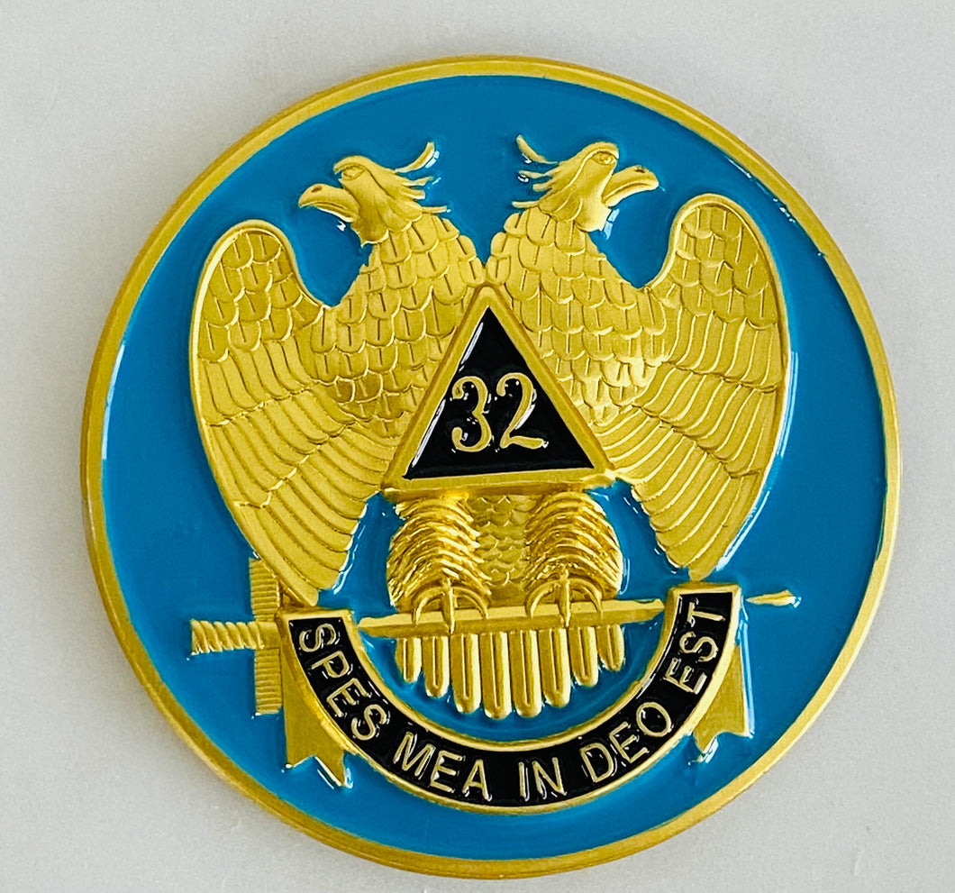 32nd Degree Scottish Rite Blue- Car Emblem