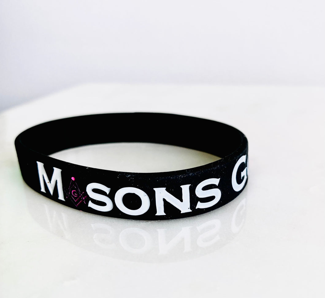 Masons Go Pink Masonic Silicone Wristband
